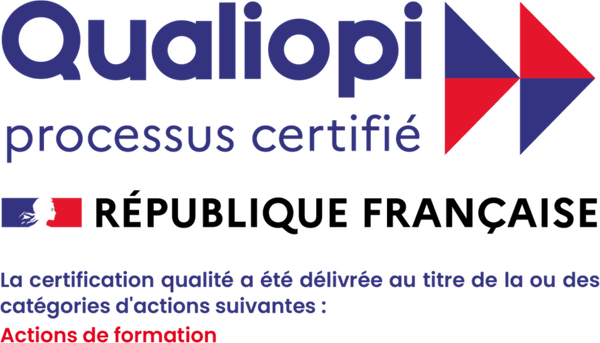Qualiopi, processus certifié, République française. La certification qualité a été délivrée au titre de la catégorie d'actions suivante : actions de formation.